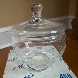 Princess House Vintage Crystal Heritage Sugar Bowl with Lid in Box